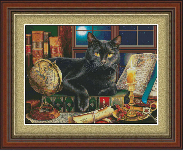 Набір для вишивання хрестиком Lady Di Т-003 Вусатий книголюб, фото 1