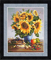 Набір для вишивання хрестиком Lady Di Н-007 Натюрморт. Золото соняшників