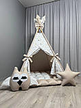 Вігвам для дітей Совенята 2 БОНБОН з Кошиком Повний комплект, вігвам для хлопчика, вігвам для дівчинки, дитячий вігвам, вігвам, фото 2