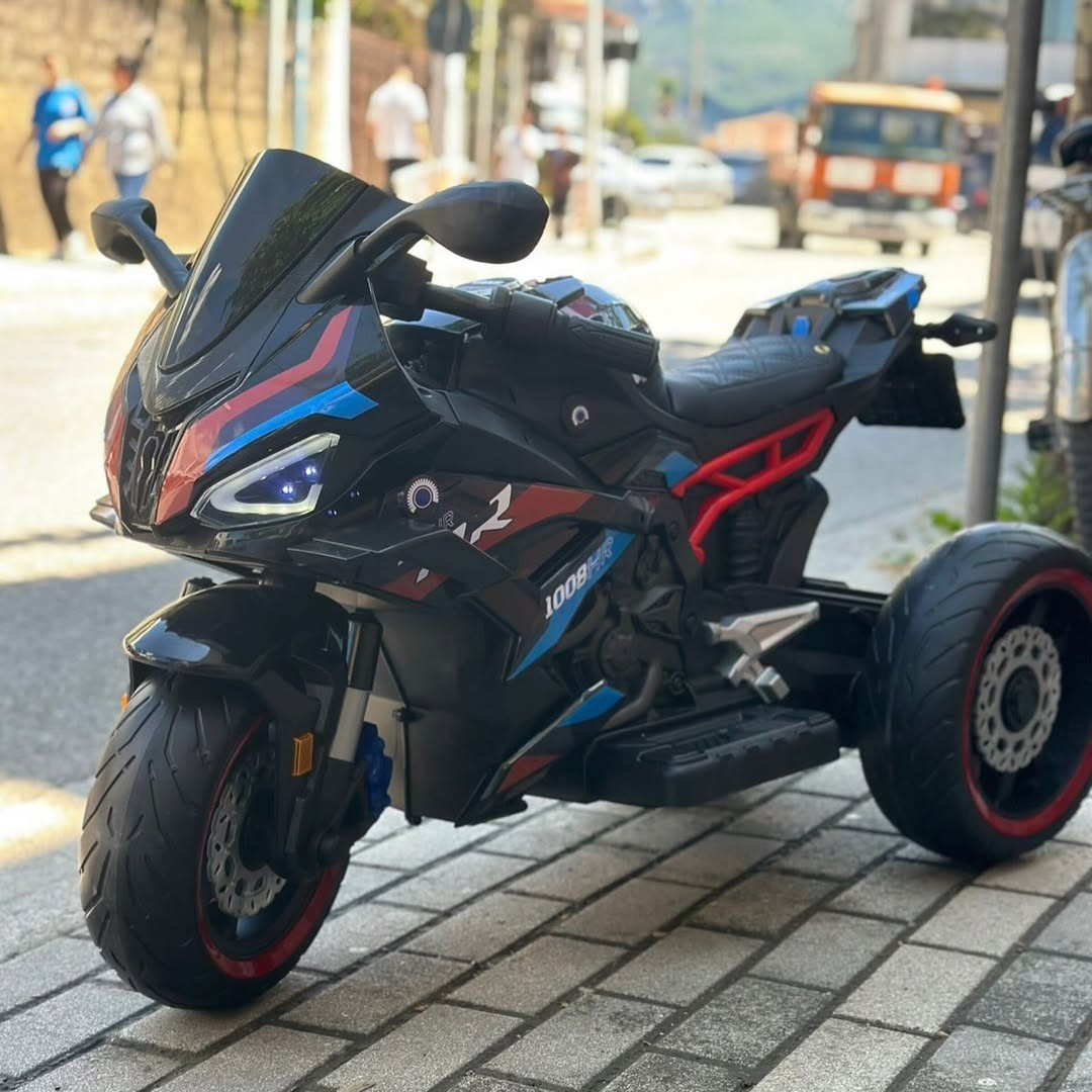 Дитячий електромотоцикл BMW RR Bambi Racer 12V, EVA колеса, MP3, світло, звук (3–8 років), фото 1