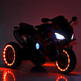 Дитячий електромотоцикл BMW RR Bambi Racer 12V, EVA колеса, MP3, світло, звук (3–8 років), фото 2