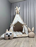 Вігвам для дітей Совенята 3 БОНБОН з Кошиком Повний комплект, вігвам для хлопчика, вігвам для дівчинки, дитячий вігвам, вігвам, фото 5