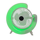 Настільний акумуляторний вентилятор з RGB підсвічуванням - портативний USB міні-вентилятор Fan Dazzle, Білий, фото 4