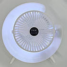 Настільний акумуляторний вентилятор з RGB підсвічуванням - портативний USB міні-вентилятор Fan Dazzle, Білий, фото 5