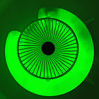 Настільний акумуляторний вентилятор з RGB підсвічуванням - портативний USB міні-вентилятор Fan Dazzle, Білий, фото 3