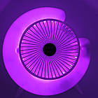 Настільний акумуляторний вентилятор з RGB підсвічуванням - портативний USB міні-вентилятор Fan Dazzle, Білий, фото 8