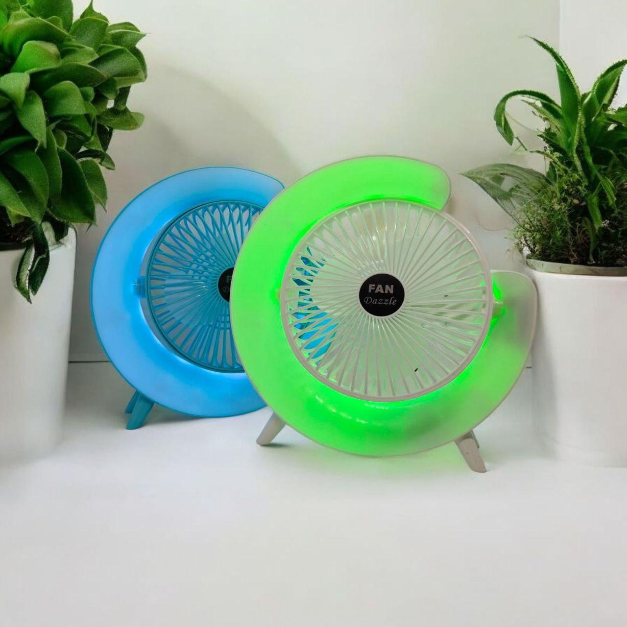 Настільний акумуляторний вентилятор з RGB-підсвіткою | Goodcase.com.ua Акумуляторний вентилятор з RGB-підсвіткою