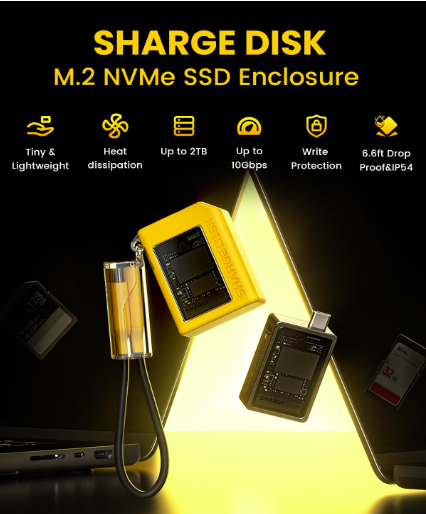 SSD-накопичувач Sharge Disk M.2 NVMe з активною системою охолодження
