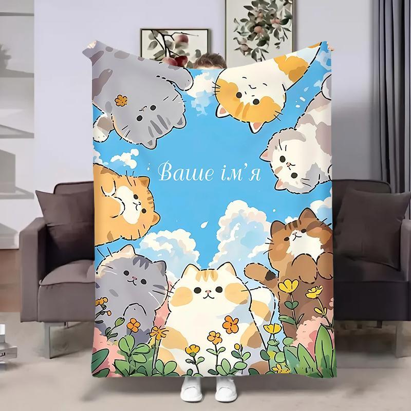 Плед 3D іменний Котики 31225 180х215 см yL., фото 1