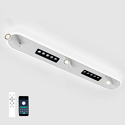 Керований LED світильник Esllse SHEFFIELD 52+6W 3RL APP білий з пультом та додатком для смартфону 800x120мм WHITE/BLACK