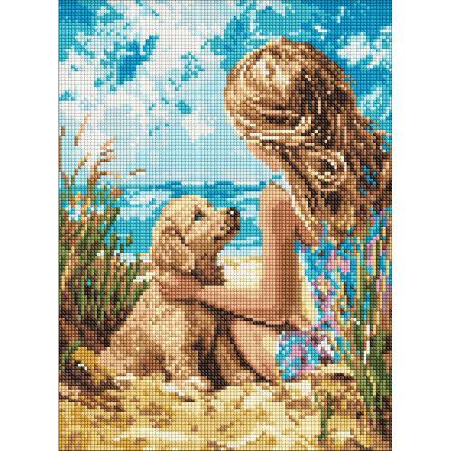 Алмазна мозаїка "Радісний песик" 30х40 см [tsi267801-TSI], фото 1