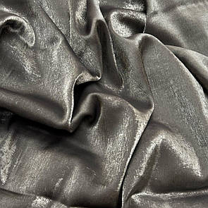 Тканина штапель органза натуральна 150 см Графіт темно сірий