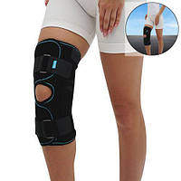 Бандаж колінного суглоба з шарнірами Alkom 3052. 1/30-35см. Жорсткий. Роз'ємний. Ортез коліна. Фіксатор коліна. Бандаж коліна.
