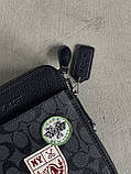 Чоловіча сумка COACH Sullivan Crossbody In Signature Canvas With Patche через плече чорний Коуч, фото 4