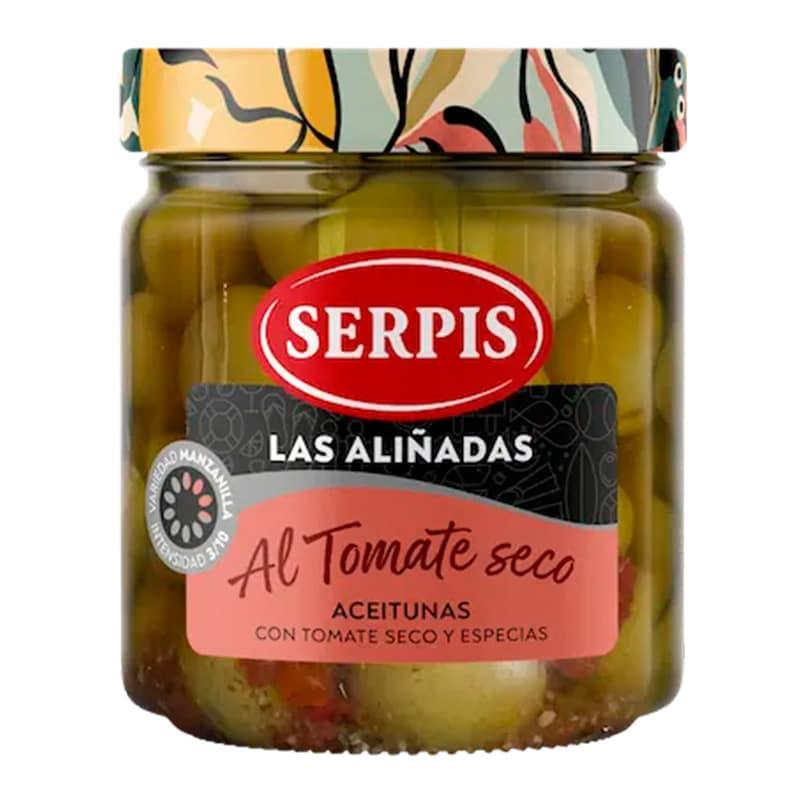 Оливки без кісточок з в'яленими помідорами та спеціями Tomate Seco SERPIS 400г