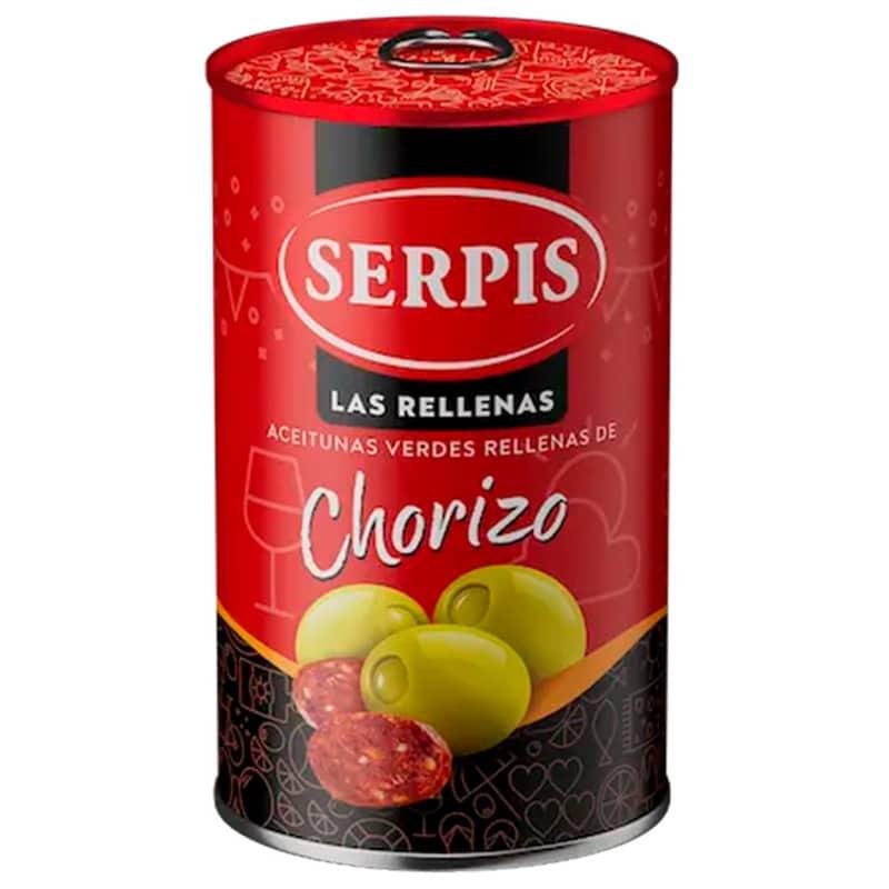 Оливки фаршировані ковбасою Chorizo SERPIS 300г