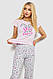 Піжама жіноча з принтом, колір рожевий, 243R7077, фото 2