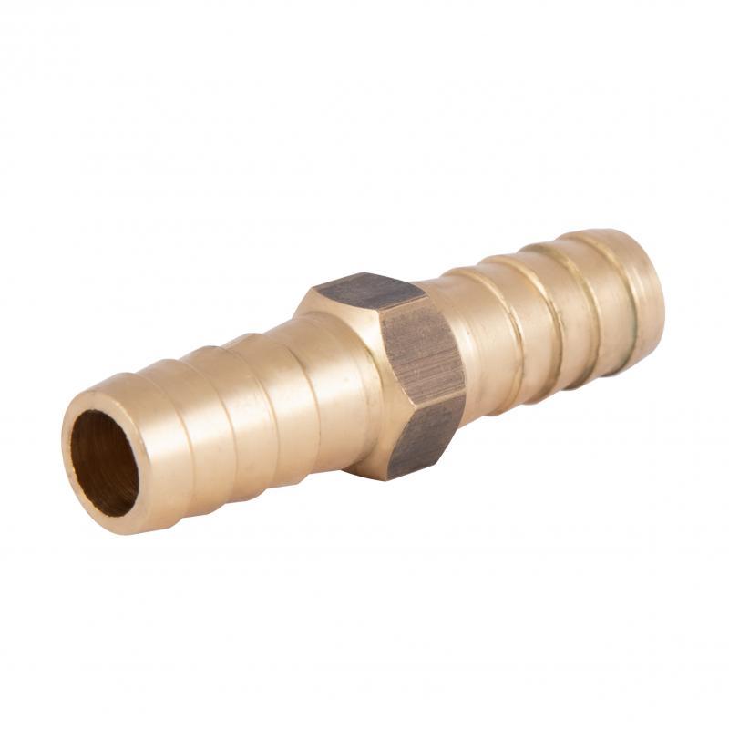 З'єднання під шланг "Одинарнік" "ялинка" Ø12 латунний (жовт) SD42412 SD Plus, фото 1