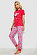 Піжама жіноча з принтом, колір рожевий, 243R15888, фото 3