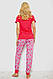 Піжама жіноча з принтом, колір рожевий, 243R15888, фото 4