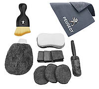 Набір для догляду за авто Peugeot (рушнику та щітка з логотипом + набір для мийки) 12 стравниць