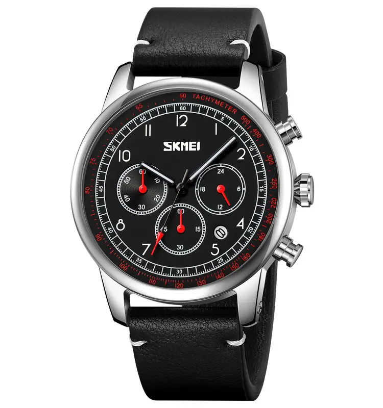 Годинник наручний класичний Skmei 9318 (Чорний з чорним циферблатом)