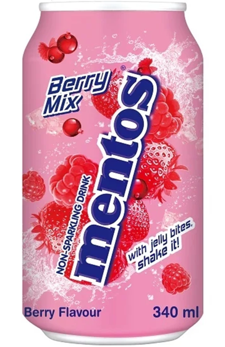 Негазований напій Mentos Drink Berry Mix зі шматочками желе 340мл, фото 1