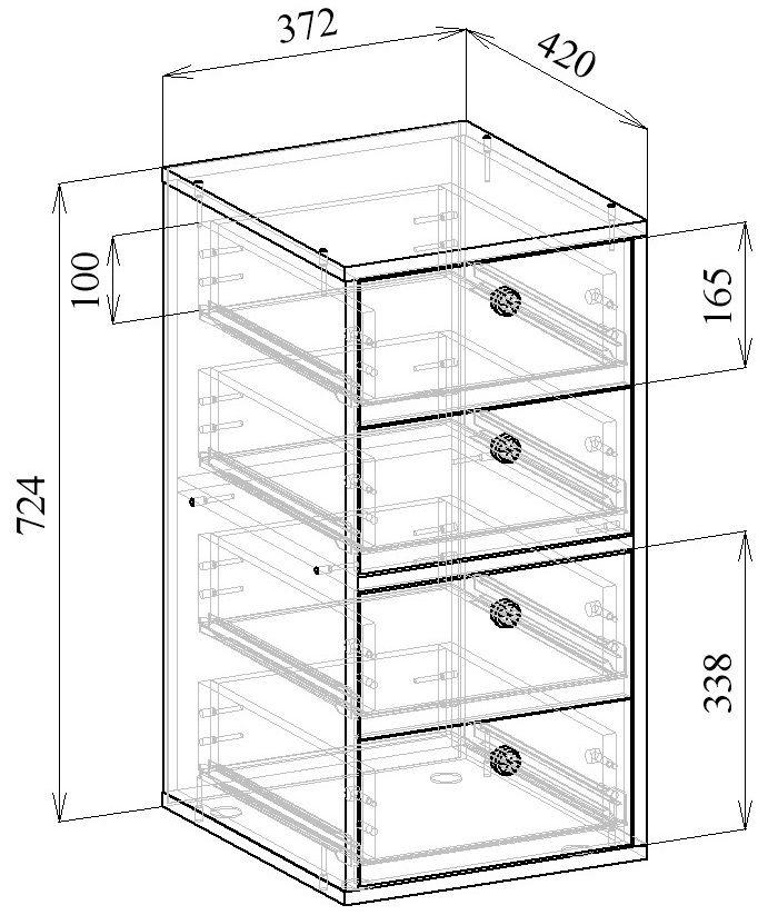 Тумба Прайм-21-2 ДУБ МОЛОЧНЫЙ-БЕЛАЯ АЛЯСКА, фото 1