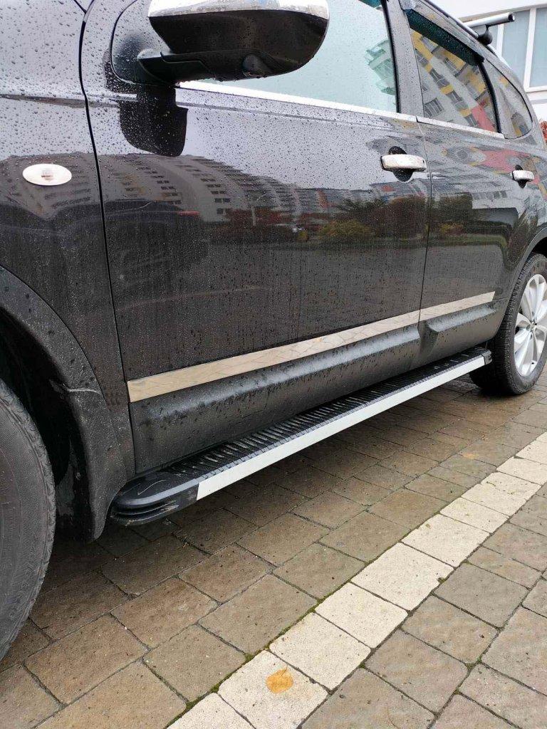 Молдинг дверний Carmos (4 шт, нерж.) Carmos, -20252 (довгий) для Nissan Qashqai 2010-2014рр, фото 1