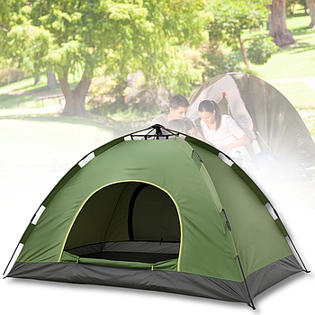 Розкладний намет 200x200x135 см на 4 особи для туризму та відпочинку