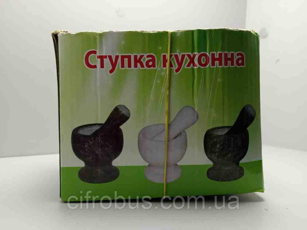 Сільничка-перечниця ємності для спецій Б/У Ступка мармурова з пестиком USC022, фото 1