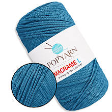 Popyarn Macrame L, Блакитний No519