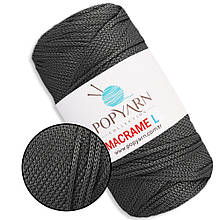 Popyarn Macrame L, Темно-сірий No612