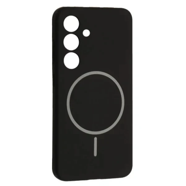 Чохол-накладка Infinity Silicone Case luxury + MagSafe for Samsung S24 Black, фото 1