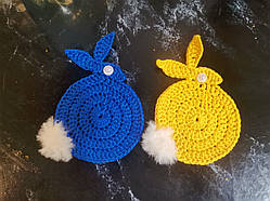 В'язані підставки під чашку "Зайчик" – дитячі та універсальні