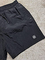 Літні чоловічі плавальні шорти Stone Island Black Шорти Стон Айленд чорні нейлон літо, фото 4