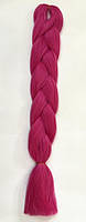 Канекалон - Коси для плетіння 60 см, колір- малиновий , арт (018361), 1 шт, Малиновий