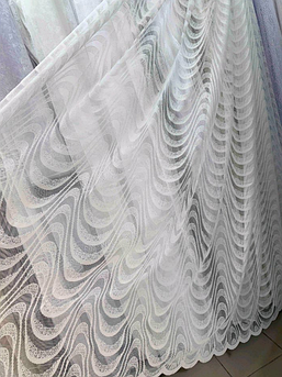 Тюль жакард хвиля