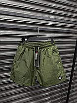 Літні чоловічі плавальні шорти Stone Island Khaki Шорти Стон Айленд хакі нейлон літо, фото 5