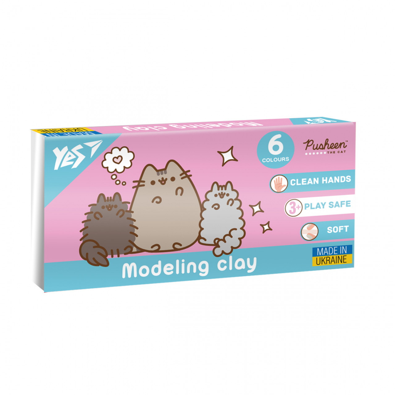 Пластилін Yes Pusheen 6 кол 120 г