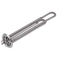 Тен для бойлера Kaneta 34013100000 2000W (нержавійка) L=310mm фланец 64mm, 2 трубки под датчик анод M4 EHA