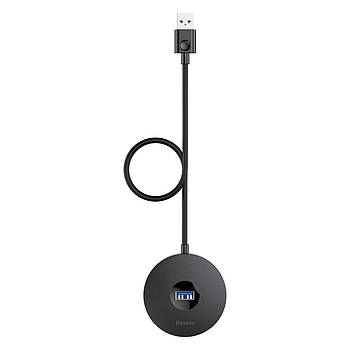 USB-хаб Baseus round box HUB adapter（USB3.0 to USB3.0*1+USB2.0*3）1m Black