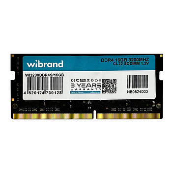 Оперативна пам'ять DDR4 Wibrand 16GB 3200MHz CL22 SODIMM