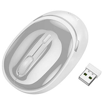 Маніпулятор миша бездротова HOCO GM34 Nuevo dual-mode business wireless mouse Gray White