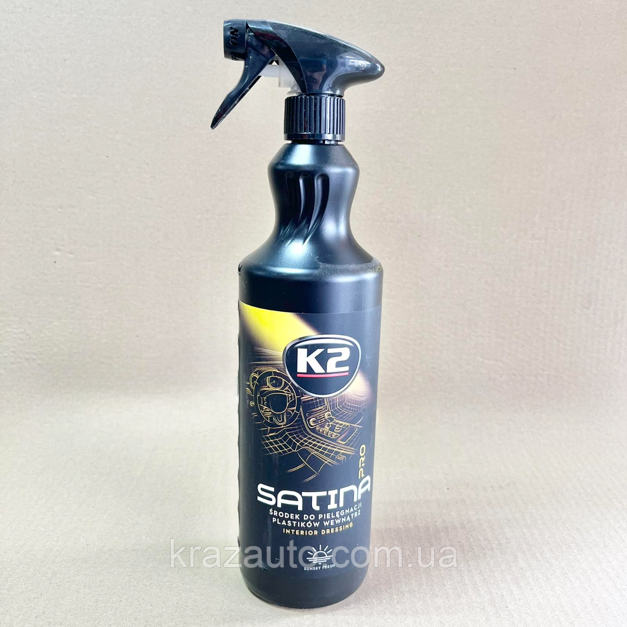 Засіб для догляду за приладовою панеллю та пластиковими деталями K2 Satina Pro "Свіжий захід" 1 л (D5011) K20541, фото 1
