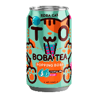 Чай Бабл з кульками боба зі смаком дині та груші Boba Cat, 320 мл