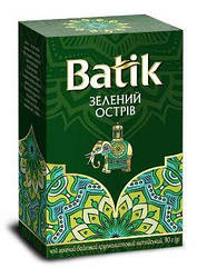 Чай зелений крупнолистовий без добавок Batik Зелений Острів 90 г