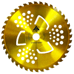 Ніж із переможем 255*25,4 з підрізами на 3 до бензокосів