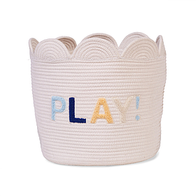 Корзина для іграшок Childhome Flower 35x35x35 см білий