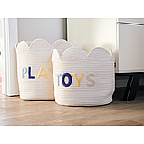 Корзина для іграшок Childhome Flower 30x30x30 см білий, фото 4